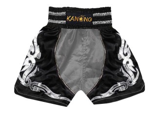 Shorts de Boxeo Kanong : KNBSH-202-Plata-Negro